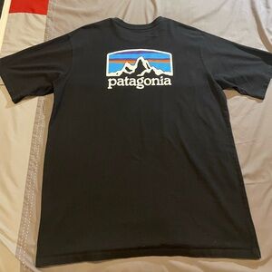 Patagonia Men's Black Tee with Logo